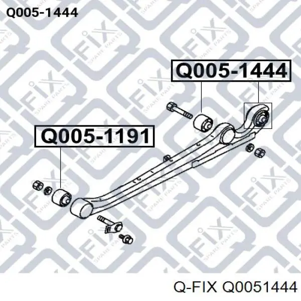 Q0051444 Q-fix bloque silencioso trasero brazo trasero trasero