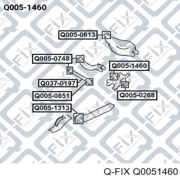 Q0051460 Q-fix Buje de mangueta trasera