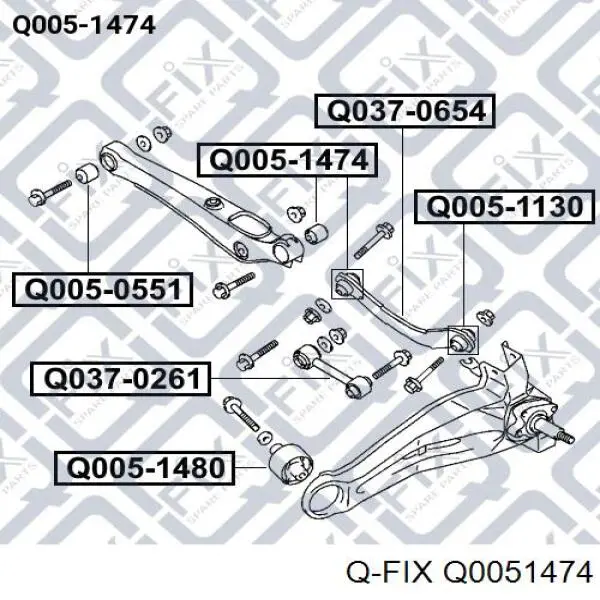 Comprar Q0051474 Q-fix Buje exterior del brazo transversal trasero