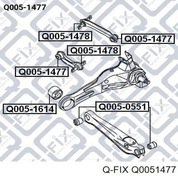 Q0051477 Q-fix Buje de mangueta trasera