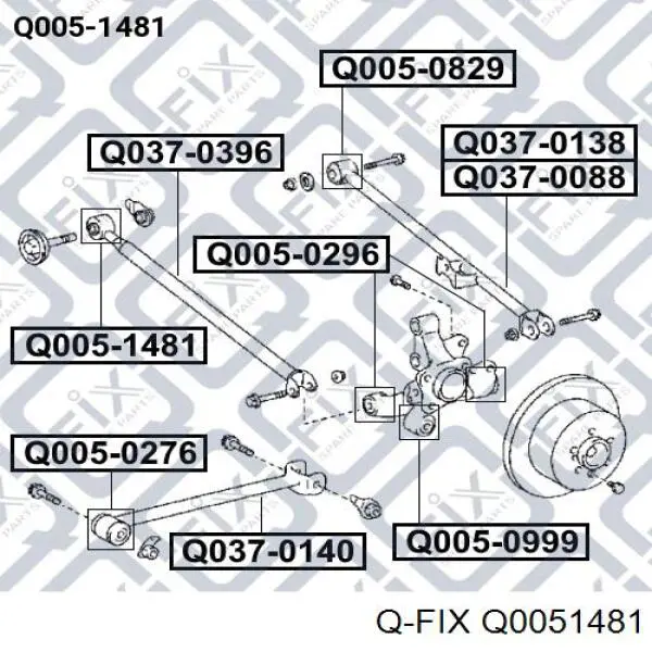 Comprar Q0051481 Q-fix Buje interior del brazo transversal trasero
