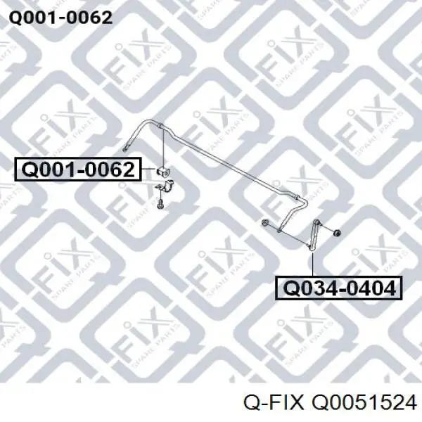 Q005-1524 Q-fix suspensión, brazo oscilante, eje trasero