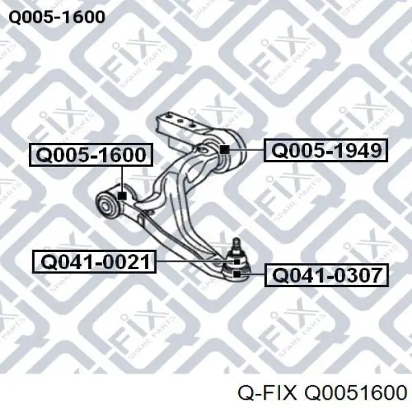 Silentblock del brazo de suspensión Q0051600 Q-fix