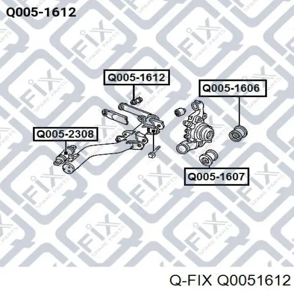 Q0051612 Q-fix suspensión, brazo oscilante trasero inferior