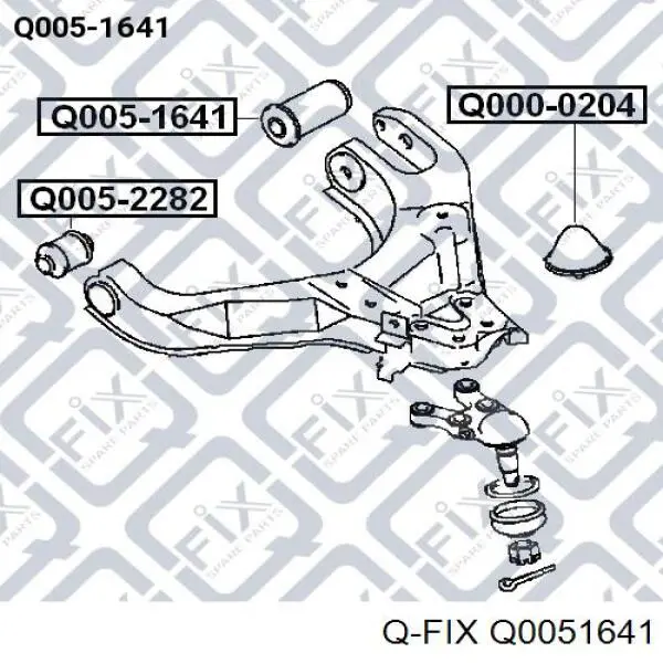 Q005-1641 Q-fix silentblock de suspensión delantero inferior