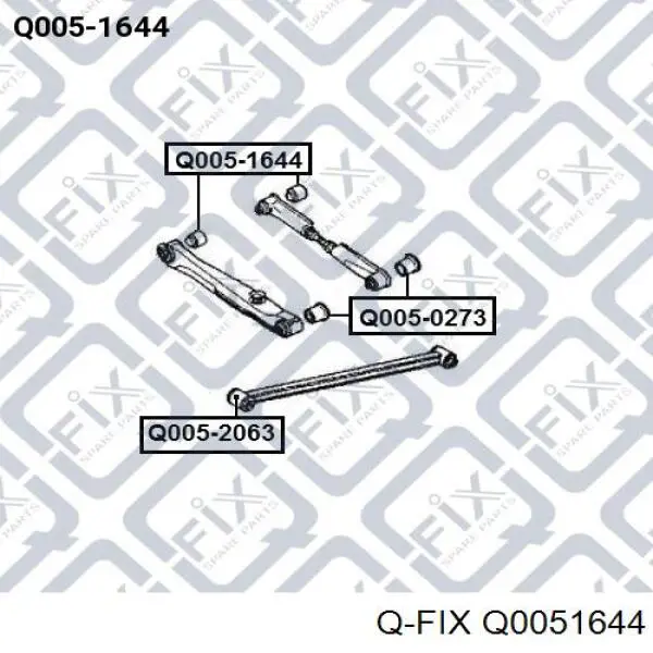 Q0051644 Q-fix suspensión, barra transversal trasera, interior