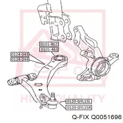 Silentblock de brazo de suspensión Q-fix Q0051696 precio, desde 11,36 EUR