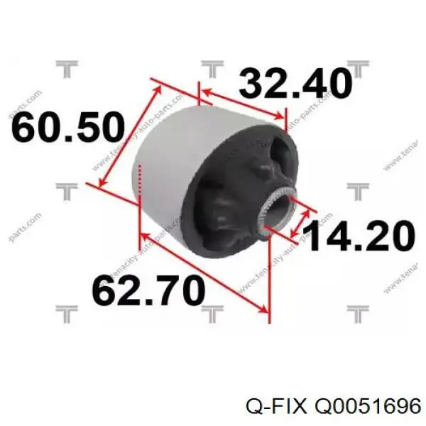 Silentblock del brazo de suspensión Q0051696 Q-fix