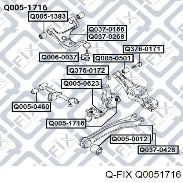 Q0051716 Q-fix silentblock de mangueta trasera