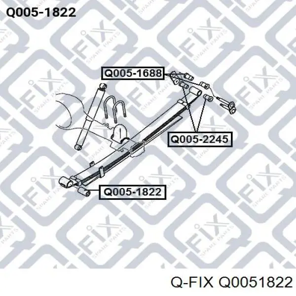 Q0051822 Q-fix silentblock delantero de ballesta delantera