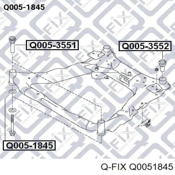 Buje silencioso del subchasis delantero Q-fix Q0051845 precio, desde 6,43 EUR