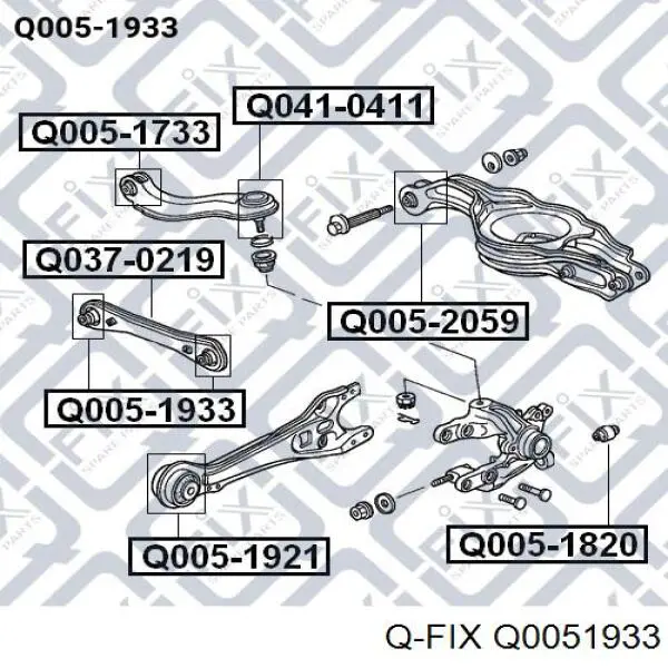 Q0051933 Q-fix suspensión, barra transversal trasera