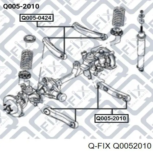 Q0052010 Q-fix bloque silencioso trasero brazo trasero delantero