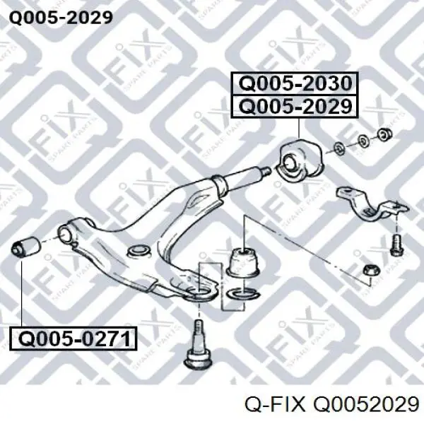 Q0052029 Q-fix silentblock de suspensión delantero inferior