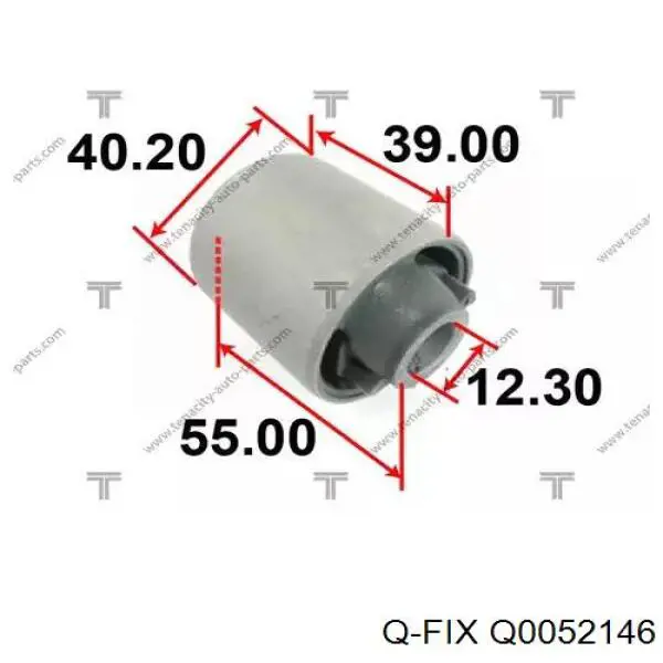 Q0052146 Q-fix silentblock de brazo suspensión trasero longitudinal