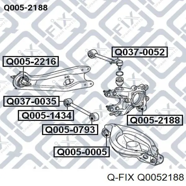 Q0052188 Q-fix silentblock de mangueta trasera