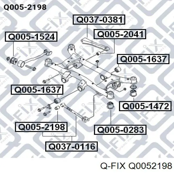 Q0052198 Q-fix silentblock de mangueta trasera