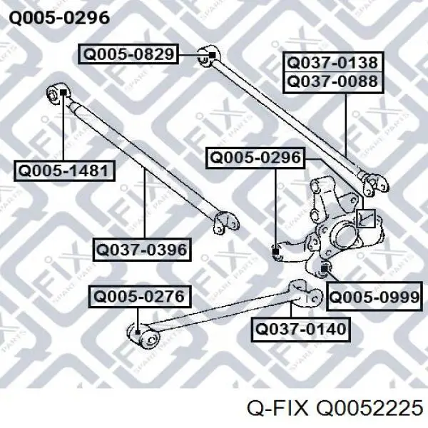 Q0052225 Q-fix Silentblock de brazo transversal de suspensión trasera