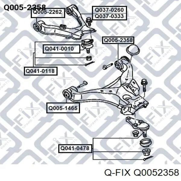 Q0052358 Q-fix silentblock de suspensión delantero inferior