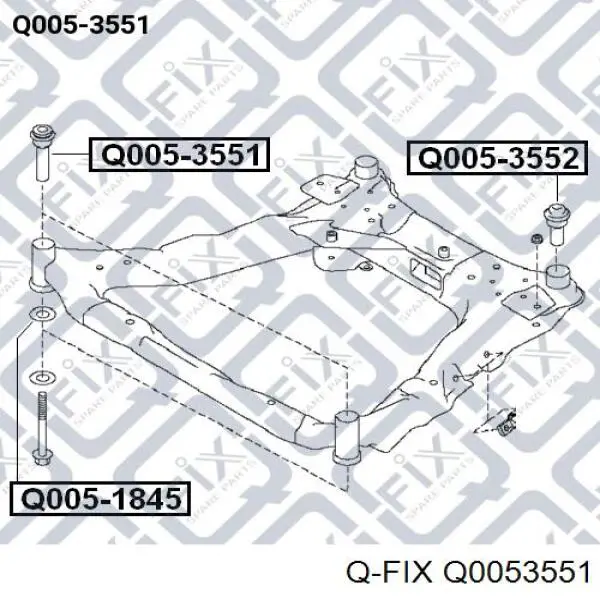 Comprar Q0053551 Q-fix Buje silencioso del subchasis delantero