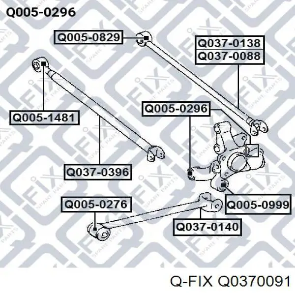 Q037-0091 Q-fix barra transversal de suspensión trasera