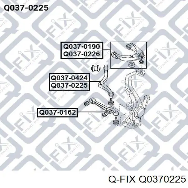 Brazo inferior izquierdo de la suspensión delantera Q0370225 Q-fix