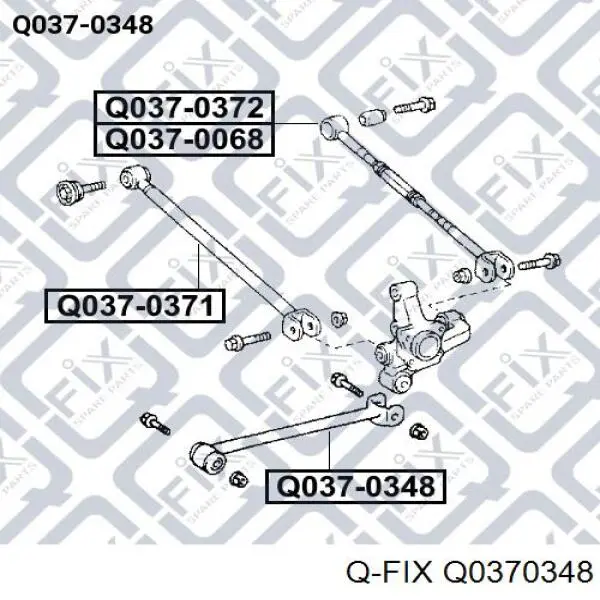 Q0370348 Q-fix Barra longitudinal de suspensión trasera