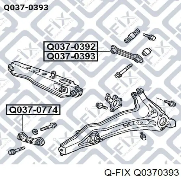 Q0370393 Q-fix brazo suspension trasero superior derecho