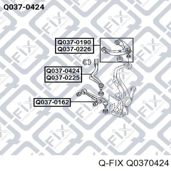 Brazo inferior derecho de la suspensión delantera Q-fix Q0370424 precio, desde 53,72 EUR