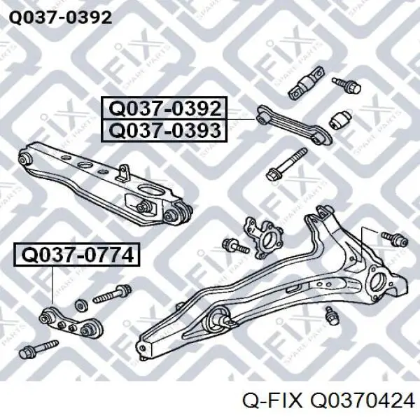 Comprar Q0370424 Q-fix Brazo inferior derecho de la suspensión delantera