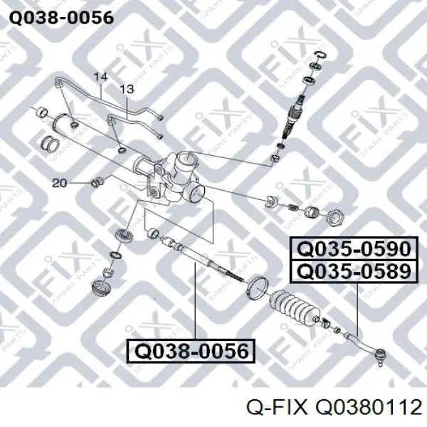 Cremallera de dirección Q0380112 Q-fix