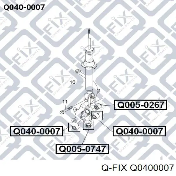 Q0400007 Q-fix silentblock de mangueta trasera