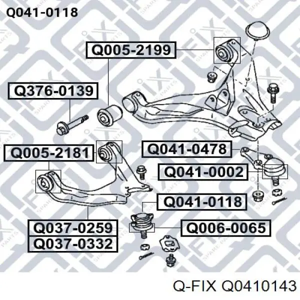 Q0410143 Q-fix Rótula inferior de suspensión