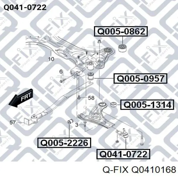 Q0410168 Q-fix Rótula inferior de suspensión