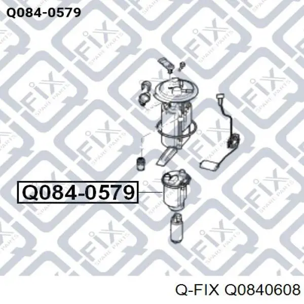 Q084-0608 Q-fix caja, filtro de combustible