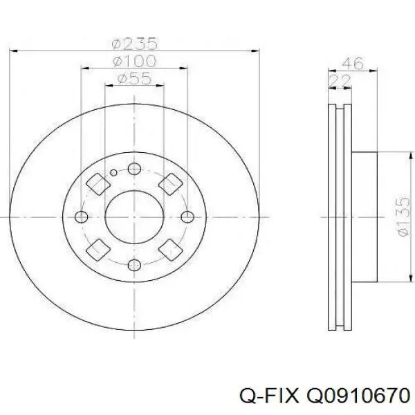 Freno de disco delantero Mazda 323 BG