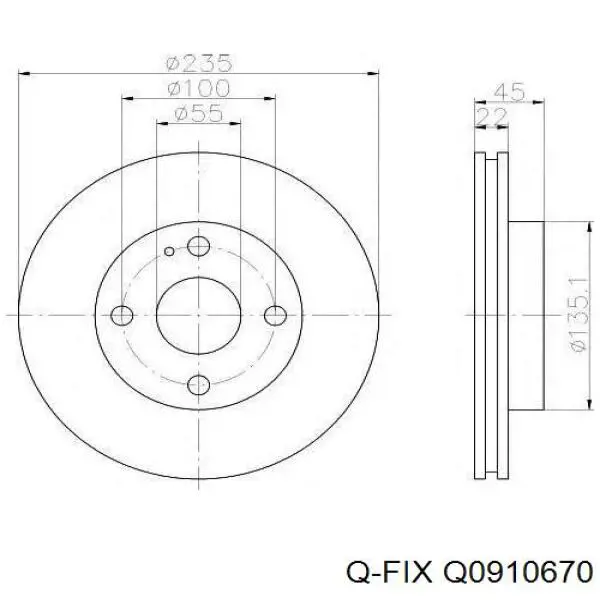 Freno de disco delantero Mazda 323 BG