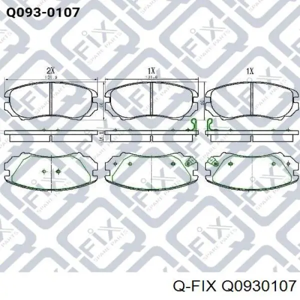 Q0930107 Q-fix pastillas de freno delanteras