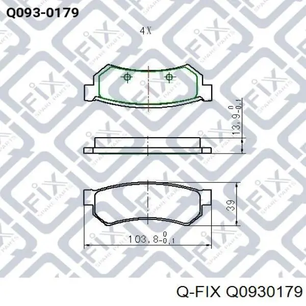 Q093-0179 Q-fix pastillas de freno traseras