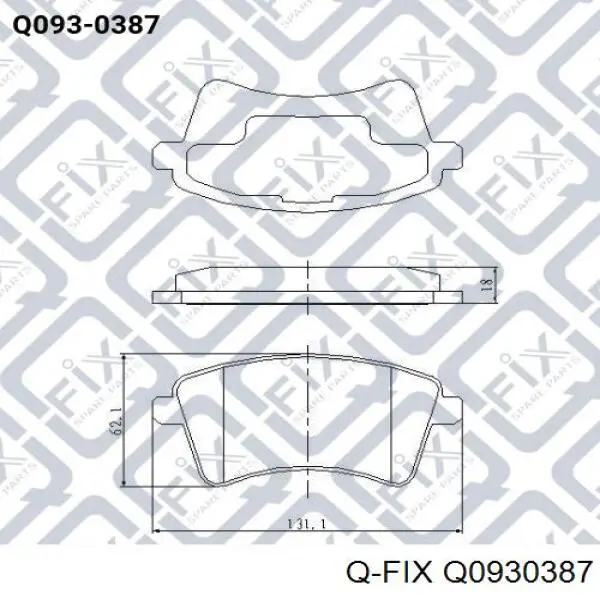 Q0930387 Q-fix pastillas de freno delanteras