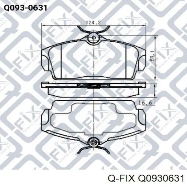 Q0930631 Q-fix pastillas de freno delanteras