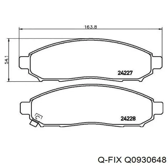 Q093-0648 Q-fix pastillas de freno delanteras