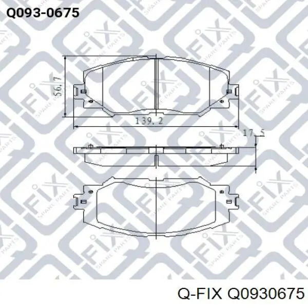 Q093-0675 Q-fix pastillas de freno delanteras