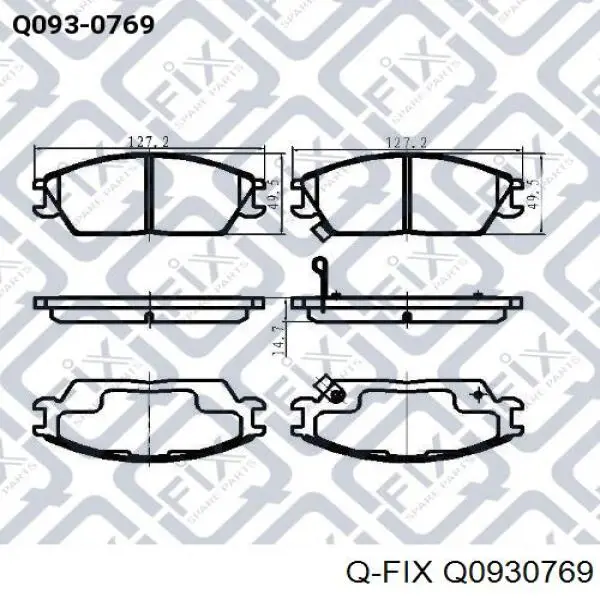 Q0930769 Q-fix pastillas de freno delanteras