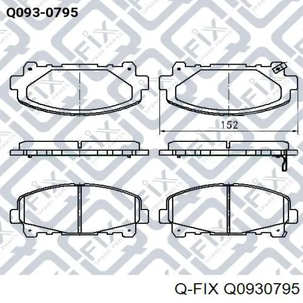 Q0930795 Q-fix pastillas de freno delanteras