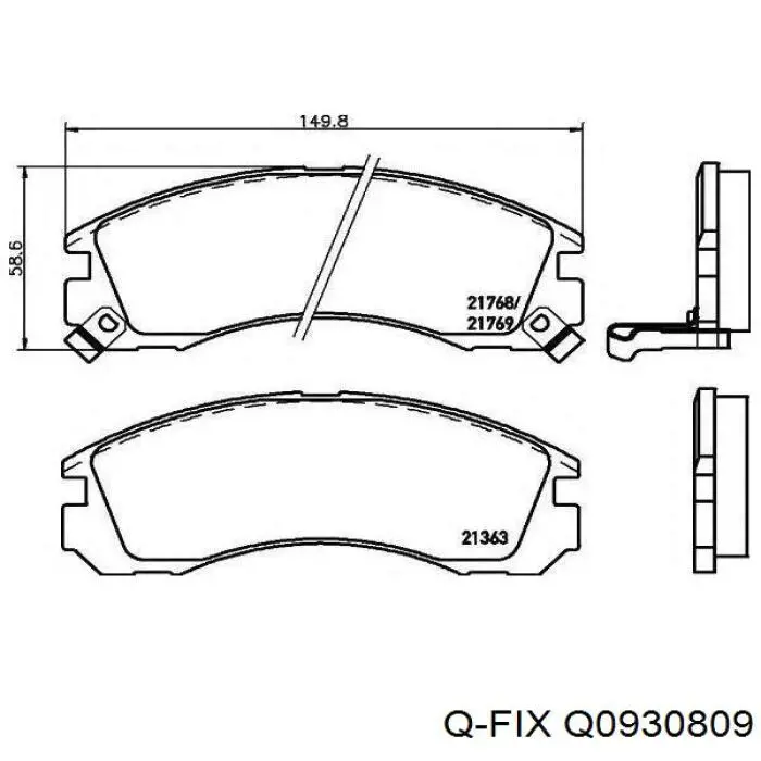 Q0930809 Q-fix disco de freno trasero