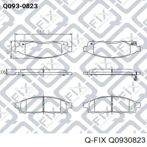 Q0930823 Q-fix pastillas de freno delanteras