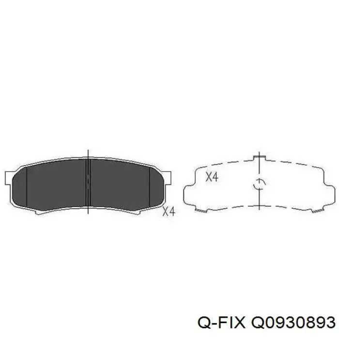 Q0930893 Q-fix pastillas de freno traseras