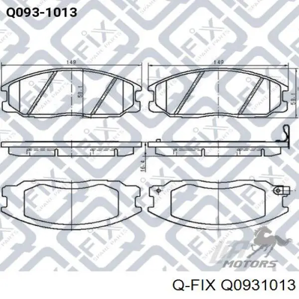 Q0931013 Q-fix pastillas de freno delanteras