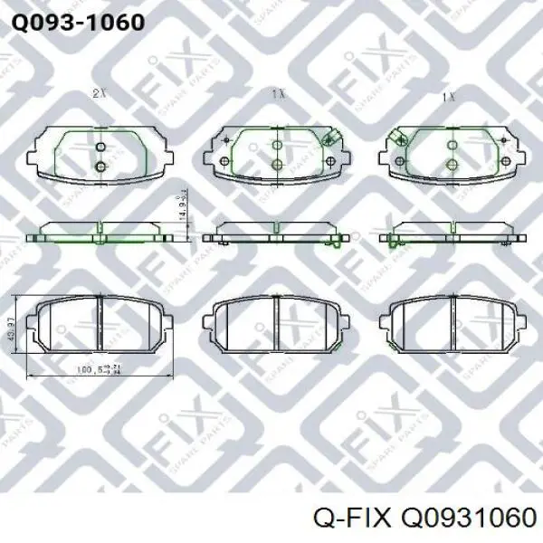 Q0931060 Q-fix pastillas de freno traseras